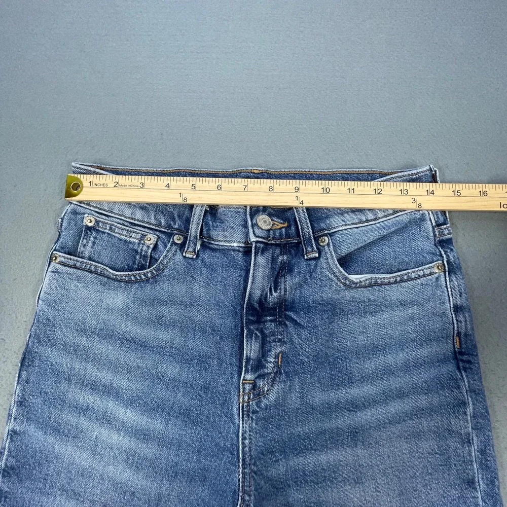 J. Crew Blue Re-Imagined Full Length Classic Straight Jeans Womens 28